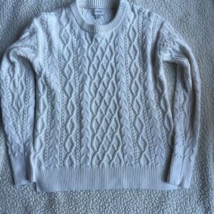 J. Crew Cable Knit Sweater - White